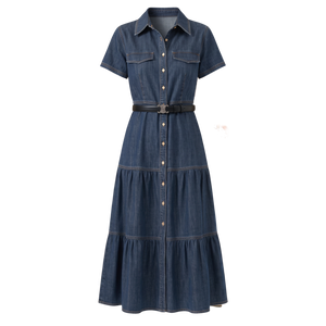 No odor slim denim dress