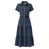 No odor slim denim dress