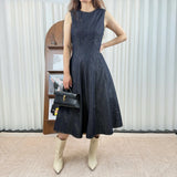 Non-odorous heavy-duty car stitching slim-fit denim dress