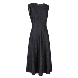Non-odorous heavy-duty car stitching slim-fit denim dress