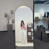 No odor, high-end texture, beige wide-leg jeans / delicate texture, drape, slimming, refreshing, high-end