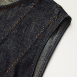 Non-odorous heavy-duty car stitching slim-fit denim dress