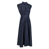 No odor silver onion denim dress