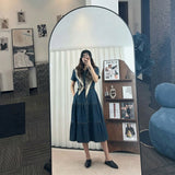 No odor slim denim dress