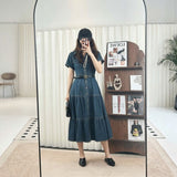 No odor slim denim dress